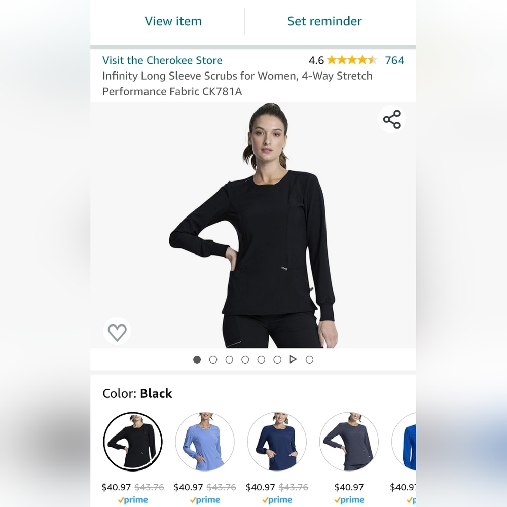 Scrub long sleeve top